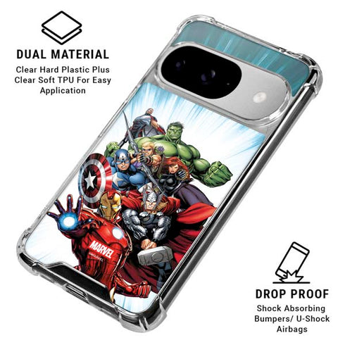 Marvel Avengers Team Google Pixel 10 Clear Case